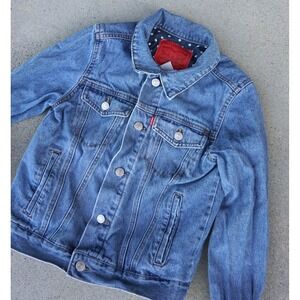 Levi's Classic Kids Denim Jean Trucker Jacket Youth Medium 10-12 Yrs